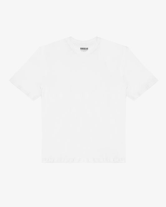 OVERSIZED-FIT COTTON PLAIN WHITE T-SHIRT