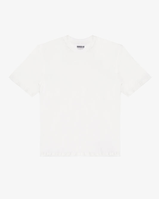 T-shirt oversize en coton blanc cassé pour femme