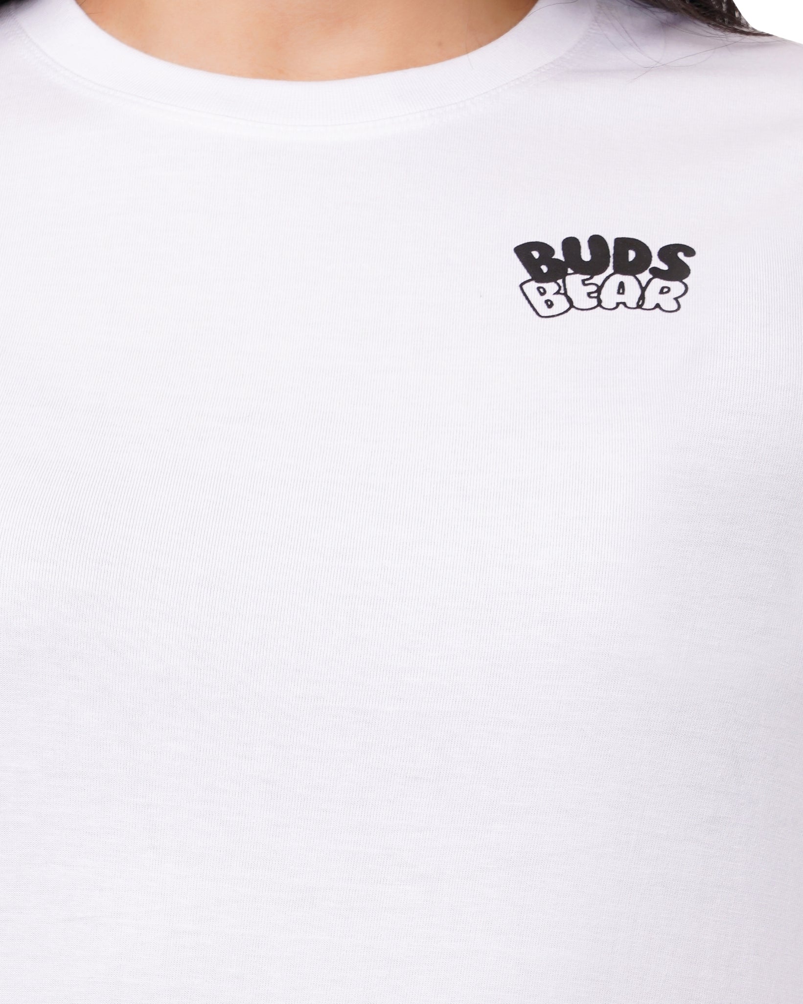 COMFORT-FIT COTTON WHITE T-SHIRT WITH LOGO ARTWORK