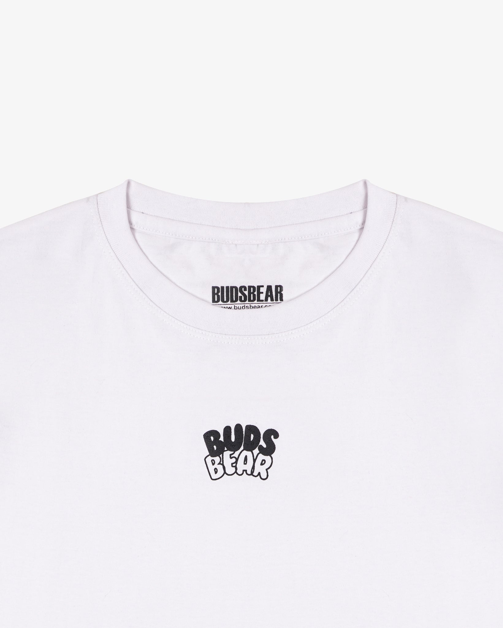 CROP-FIT COTTON WHITE TOP WITH LOGO ARTWORK