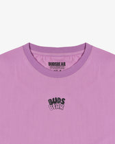 Crop Fit Printed Lavender Cotton Women's T-Shirt