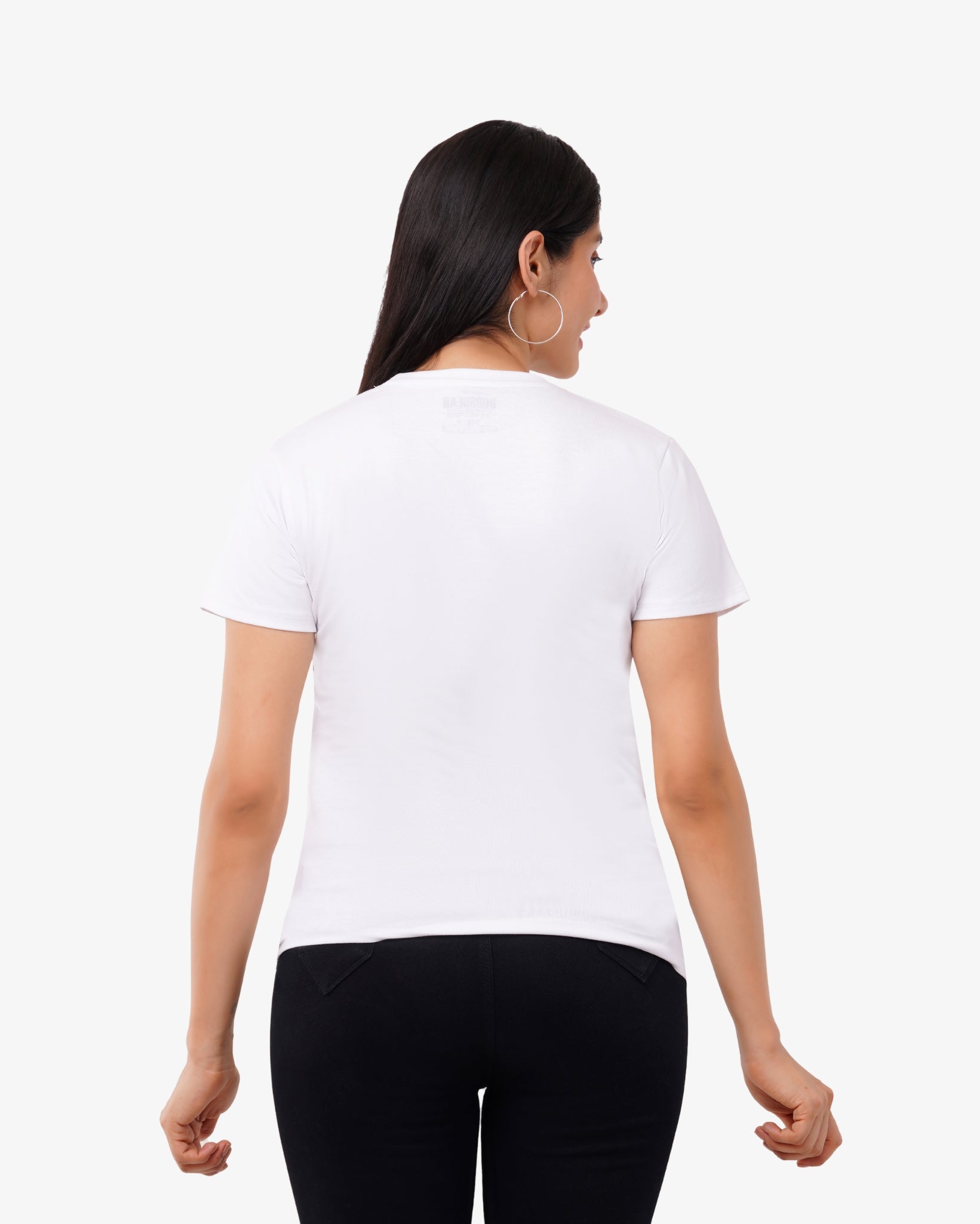 COMFORT-FIT COTTON WHITE T-SHIRT WITH LOGO ARTWORK