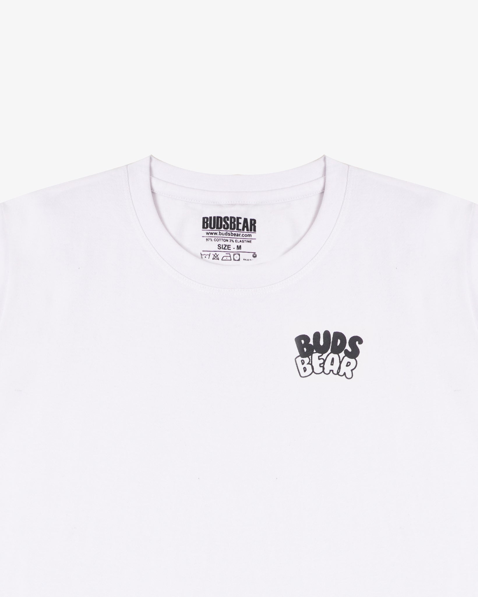 COMFORT-FIT COTTON WHITE T-SHIRT WITH LOGO ARTWORK