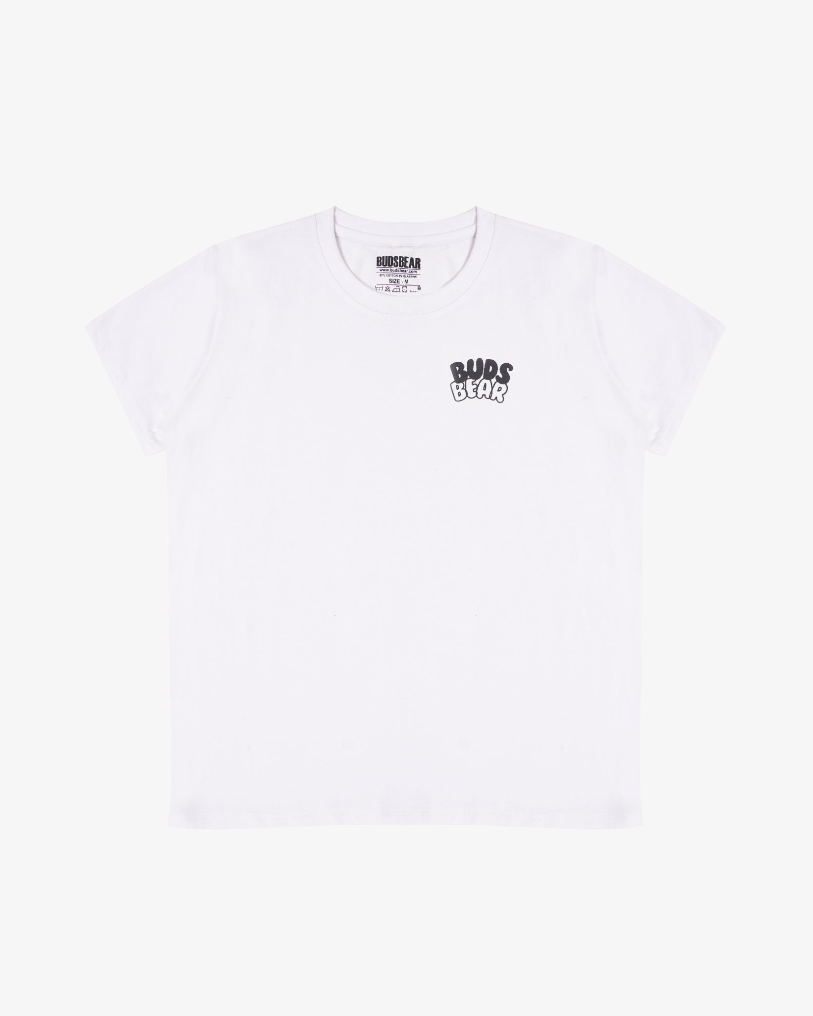 COMFORT-FIT COTTON WHITE T-SHIRT WITH LOGO ARTWORK