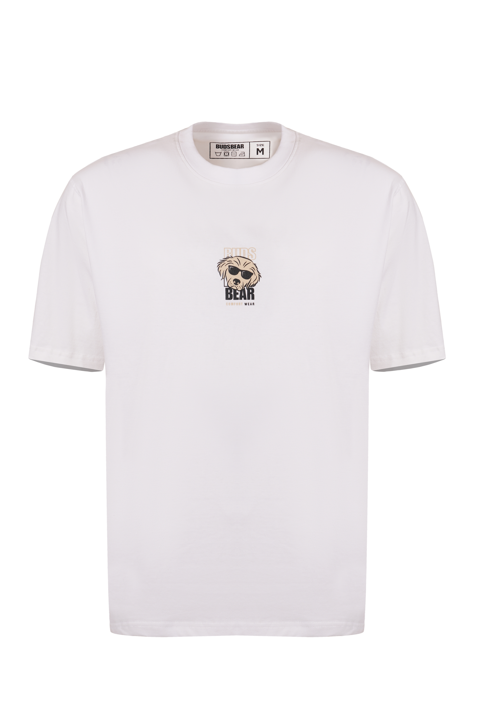 OVERSIZED-FIT COTTON T-SHIRT WITH GRAPHIC PRINTED GOLDEN RETRIEVER PUPPY