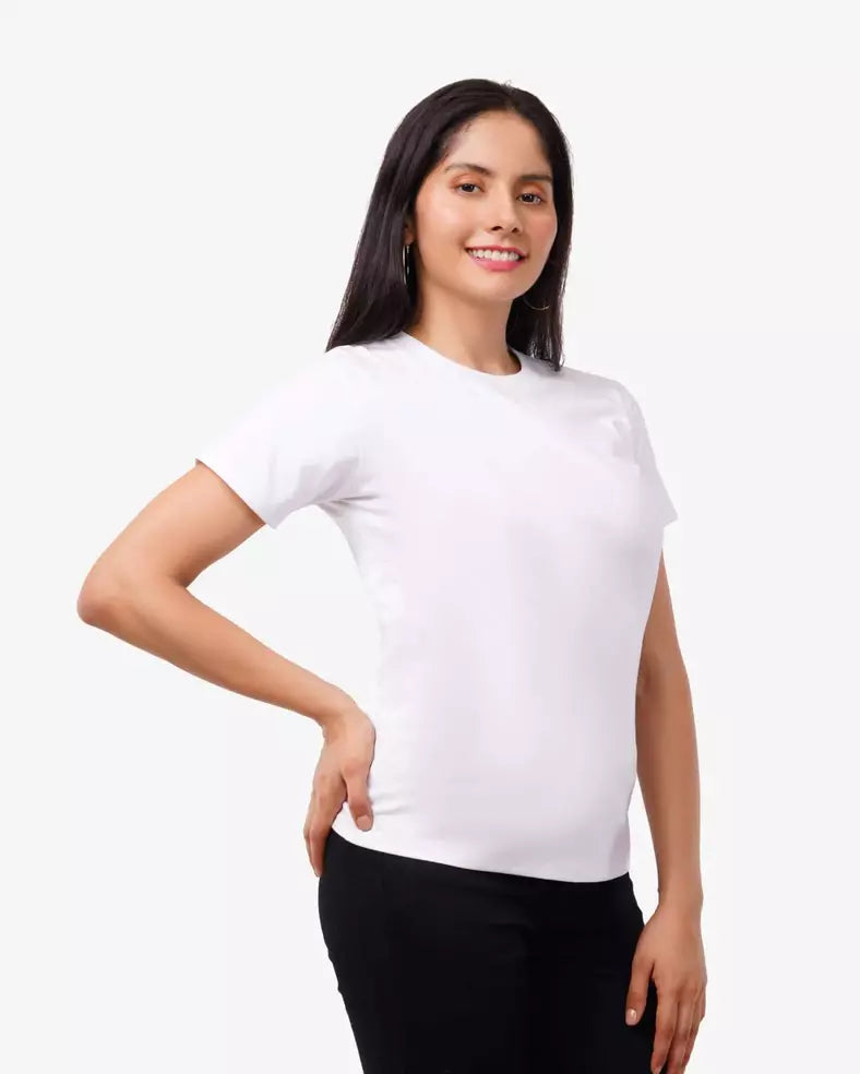 COMFORT-FIT COTTON WHITE T-SHIRT